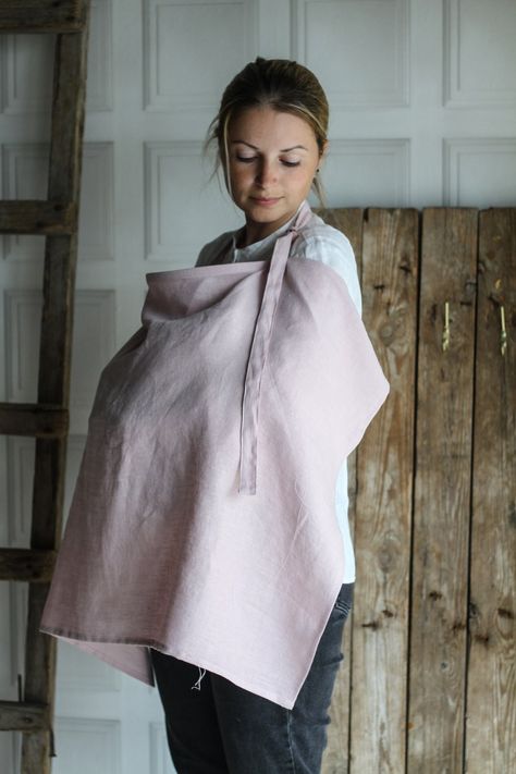 Nursing Cover Diy, Linen Nursery, Nursing Cover Pattern, Nursing Shawl, Nursing Cover Up, Diy Nursing, Nursing Scarf, Nursing Covers, Breastfeeding Cover