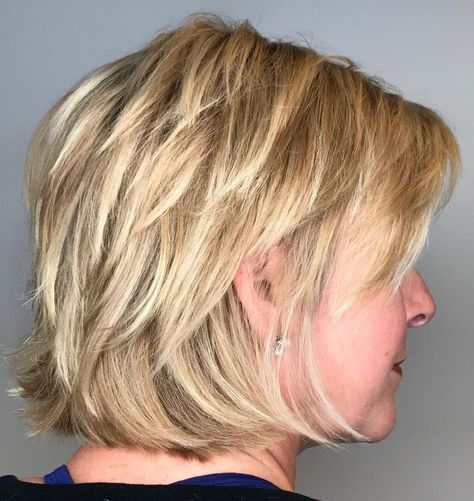 Blonde Shag With Short Layers Short Shaggy Bob Choppy Layers, Choppy Chin Length Hair, Short Textured Hair, Short Shag Haircuts, Short Shag Hairstyles, Shaggy Haircuts, Short Shag, Choppy Bob, Choppy Bob Hairstyles