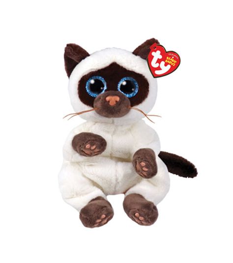 Ty Inc 8" Beanie Boos Miso Siamese Cat Plush Toy | JOANN Cat Beanie Baby, Cat Beanie, Pink Paws, Cat Plush Toy, Beanie Boo, Ty Beanie Boos, Brown Cat, Beanie Boos, Soft Beige