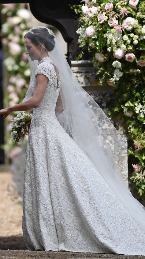 Kate Middleton Wedding Dress Inspired, Pippa Middleton Wedding Dress, Catholic Wedding Dresses, British Wedding Dresses, Pippa Middleton Wedding, Kate Middleton Wedding Dress, Princess Ball Gowns Wedding Dress, Celebrity Wedding Photos, Modest Wedding Dresses With Sleeves