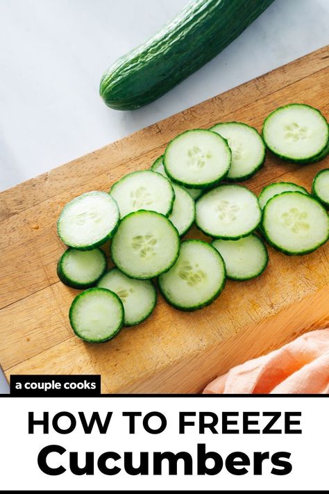 Can You Freeze Cucumbers, Freeze Cucumbers, Cucumber Smoothie, Dessert Recipes Cookies, A Couple Cooks, Cucumber Salsa, Vegan Recipes Plant Based, Creamy Cucumber Salad, Creamy Cucumbers