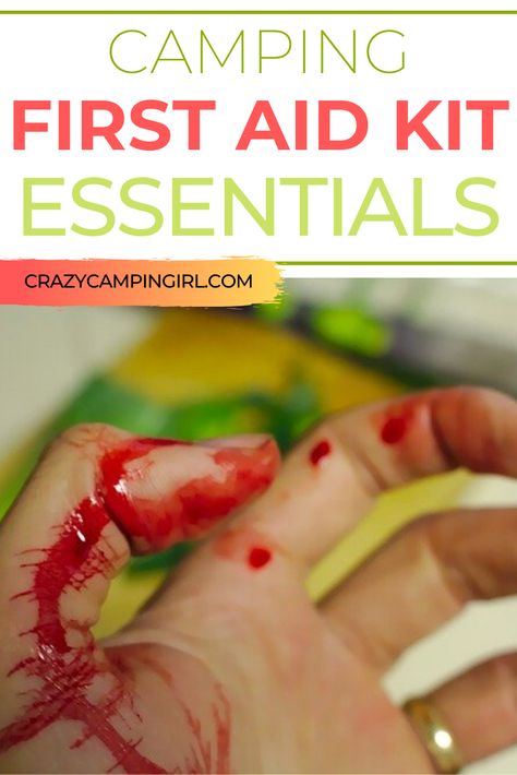 Camping First Aid Kit Essentials First Aid Kit Essentials, First Aid Kit Contents, Lds Girls Camp, Essential List, Camping First Aid Kit, Camping Girl, Foods To Balance Hormones, Camping Gear Survival, Calamine Lotion