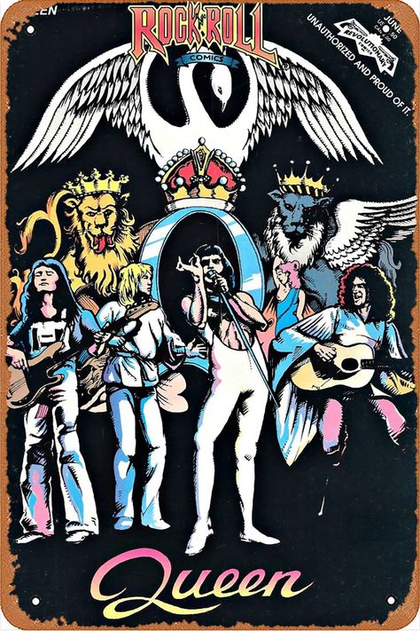 Queen Rock Band, Queens Wallpaper, Rock Band Posters, Queen Poster, Vintage Music Posters, Band Poster, Super Sonic, Queen Art, Deco Retro