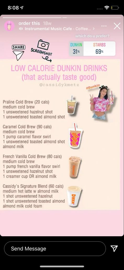 Low Calories Dunkin Drinks, Dunkin Low Calorie Drinks, Dunkin Donuts Iced Coffee Order Low Calorie, Healthy Dunkin Coffee, Bariatric Dunkin Donuts Coffee, Low Calorie Dunkin Coffee, Healthy Coffee Orders Dunkin, Dunkin Low Calorie Iced Coffee, Ww Dunkin Donuts Coffee