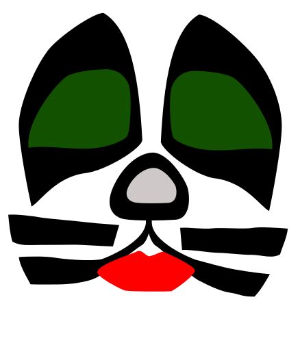 File:KISS cat face.svg Kiss Band Makeup, Makeup Template, Banda Kiss, Kiss Artwork, Kiss Party, Kiss Costume, Lips Painting, Makeup Stencils, Birthday Kiss