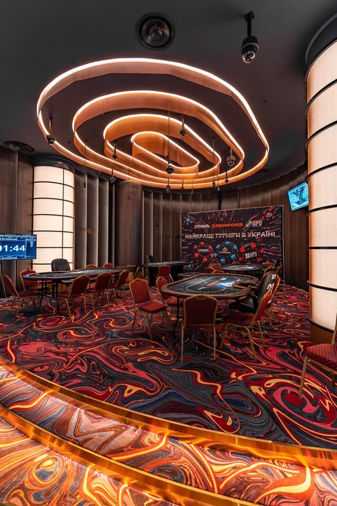 Modern Casino Interior Design, Las Vegas Interior Design, Club Ceiling Design, Casino Design Interior, Casino Interior Design, Vegas Interior Design, Club Design Interior, Casino Interior, Chill Bar