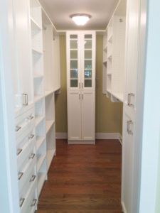 Walk-in Closet Gallery | Custom Closet Design in New Jersey and Pennsylvania | Closet POSSIBLE #DreamHome #DreamCloset #WalkInCloset #PrincetonNJ #PenningtonNJ #MercerCountyNJ #BucksCountyPA #Organization #Storage #StorageSolutions #Closet #Closets #LuxuryCloset #ClosetIdeas #ClosetDesign Small Narrow Walk In Closet, Narrow Walk In Closet Ideas, Small Walk In Closet Design, Narrow Walk In Closet, Small Closet Shelving, Walk In Closet Ideas, Rustic Closet, Storage Closets, Small Walk In Closet