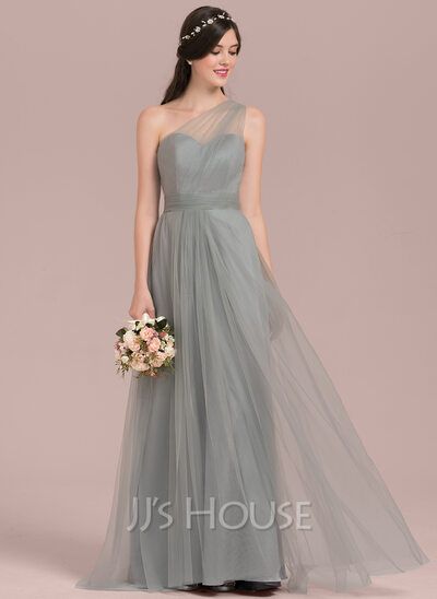 Tulle Gown Bridesmaid With Sleeves, Satin And Tulle Bridesmaid Dress, Tulle Entourage Dress, Bow Back Bridesmaid Dress, Tulle Bridesmaid Gown, One Shoulder Tulle Dress, Sleeveless Bridesmaid Gown, Sister Bride Dress, Sister Of Bride Dress