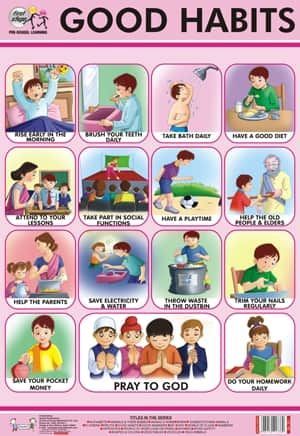 Good Habits Chart For Kids, Good Habits Chart, Manners Chart, Good Habits For Kids, Classroom Bulletin Boards Elementary, Preschool Charts, Manners For Kids, Classroom Charts, English Activities For Kids