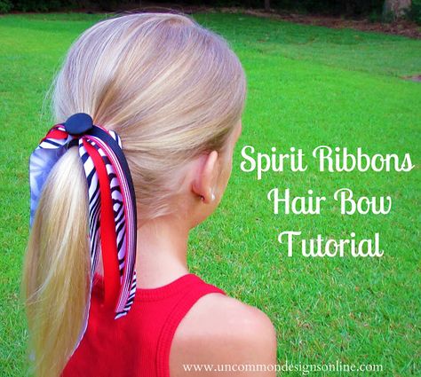 Make a Hair Bow out of Ribbons!  www.uncommondesignsonline.com Ribbons Hair, Cheer Ribbon, Hair Bow Tutorial, Hair Ribbons, Bow Tutorial, Hair Ribbon, Ribbon Hair Bows, Making Hair Bows, Ribbon Hair