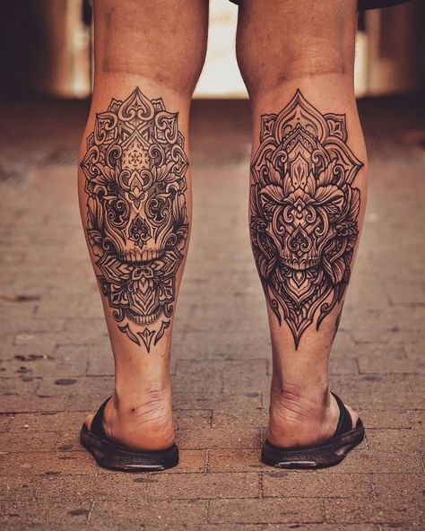 Explore the world of leg tattoos! Dive into trending designs, expert tips, and all you need to know before getting inked with the perfect leg tattoo! Thigh Sleeve Tattoo, Mandala Tattoo Leg, Calf Sleeve Tattoo, Geometric Tattoo Leg, Mandala Tattoo Meaning, Best Leg Tattoos, Tatted Men, Geometric Mandala Tattoo, Single Needle Tattoo