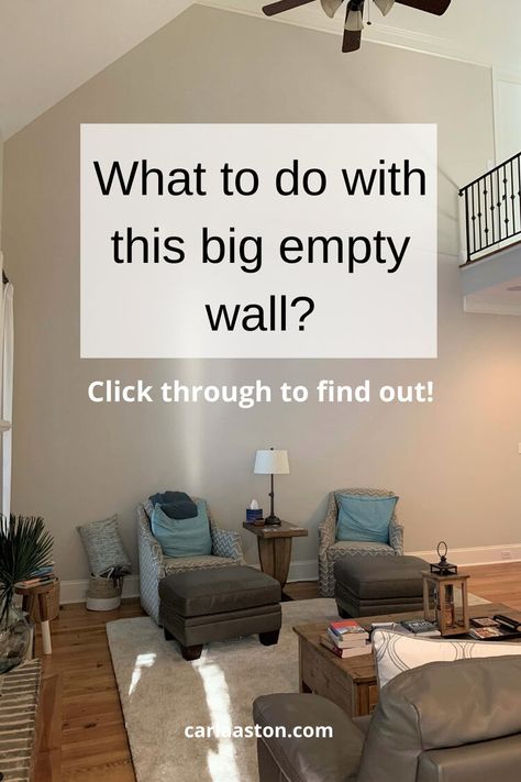 3 Design Solutions For That Big Empty Wall — DESIGNED What To Do With Large Wall Space, Decorate High Ceilings Living Room, How To Decorate Walls In Living Room, Decorating Vaulted Walls Living Rooms, Great Room Wall Decor Ideas, Cathedral Wall Decor Ideas Living Room, How To Decorate High Ceilings Walls, 2 Story Wall Decor Living Room, High Ceiling Wall Decor Living Room