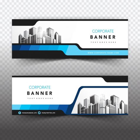 Blue and white business banner Free Vector Banner Black And White, Corporate Banner, Fb Banner, Website Banner Design, Banner Design Layout, Banner Design Inspiration, Best Banner, Facebook Cover Design, 광고 디자인