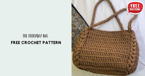 crochet the Everyday Bag free pattern - FREE Crochet Bag Pattern for Beginners. Click to Get the Pattern #Bag #crochetpattern #crochet Crochet Straw Bag Pattern Free, Purses Patterns, Bag Free Pattern, Handbags Patterns, Crochet Shoulder Bags, Free Crochet Bag, Crochet Cozy, Crochet Bag Pattern Free, Pattern Bag