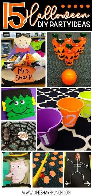 Simple DIY Halloween party ideas for the classroom, including Halloween games, Halloween crafts and Halloween food ideas! These work great for preschool, Kindergarten, 1st, 2nd, 3rd, or 4th grade elementary students. If you are the room mom, check these out! Also great for the PTA or PTO carnival and other October Festivals or Activities. Click through to give these a go today! Juegos Halloween, Halloween Diy Party, Diy Halloween Party Ideas, Halloween Classroom Crafts, Kindergarten Halloween Party, Halloween Party Craft, Kindergarten Halloween, Halloween Centers, Diy Party Ideas