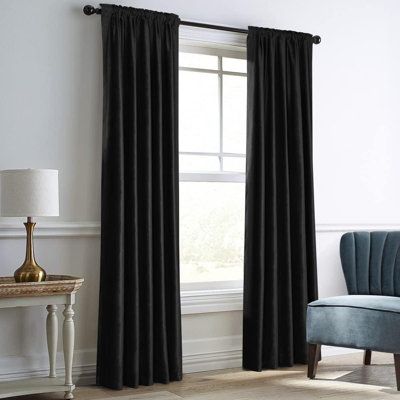 Black Velvet Curtains, Curtain For Bedroom, Velvet Room, Velvet Drapes, Nursery Curtains, Drape Panel, Curtains For Living Room, Black Curtains, Darkening Curtains