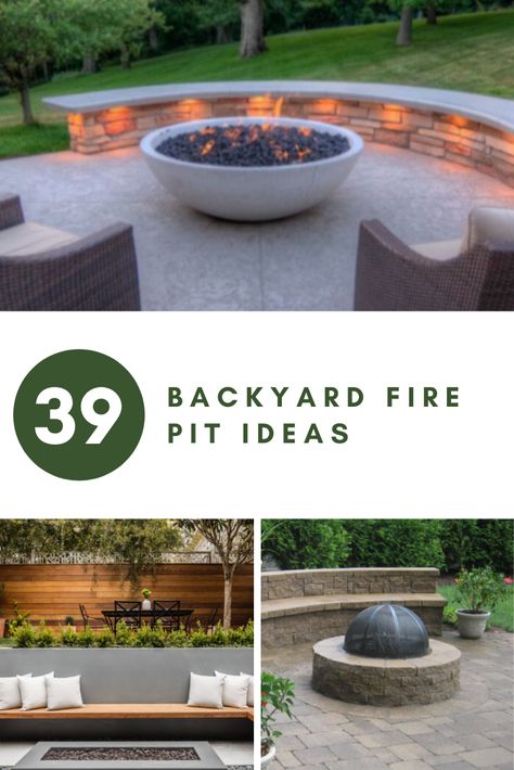 39 Backyard Fire Pit Ideas | Sebring Design Build Fire Pit Yard, Modern Outdoor Firepit, Backyard Fire Pit Ideas, Element Of Fire, Easy Fire Pit, Backyard Fire Pit, Brick Fire Pit, Fire Pit Ideas, Fire Pit Landscaping