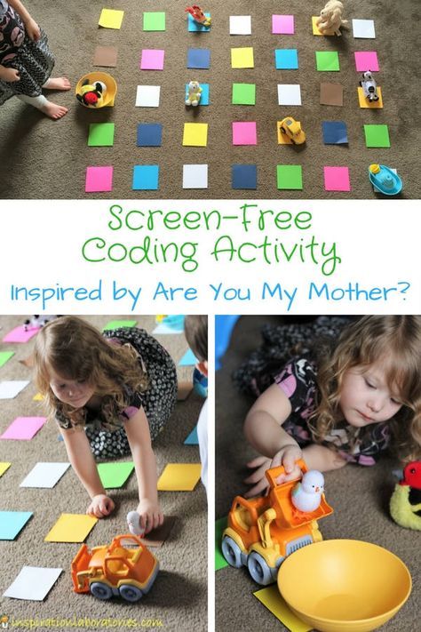 Coding Activities For Preschoolers, Coding For Preschoolers, Preschool Technology, Unplugged Coding Activities, Coding Activities, Are You My Mother, Coding Games, Teaching Coding, Activity For Preschoolers