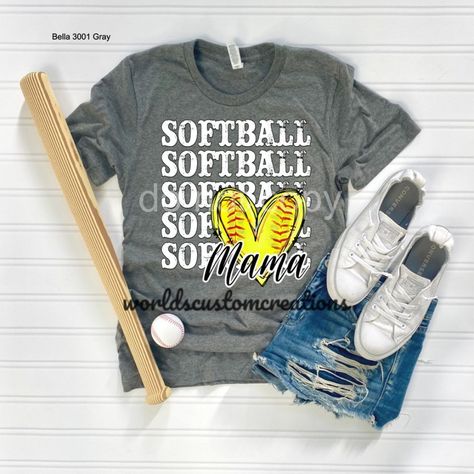 Softball Mama Stacked Tee..Can Make In A Variety Of Sizes And Colors. Tees Are Unisex Sizing. Prefer A Different Style (Sweatshirt, Tank Top, Raglan Tee Etc) Please Dm Or Comment To Discuss. #Softball #Mama #Girlsplay Baseball Fan Shirts, Baseball Tank, Baseball Tank Top, Baseball Love, Baseball Tanks, Softball Mama, Softball Mom Shirts, Shirts Plus Size, Beige T Shirts