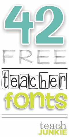 Free fonts for teachers and teacher creators. How can you go wrong? Google Fonts For Teachers, Free Doodle Fonts, Free School Fonts, Free Cricut Fonts, Free Teacher Fonts, Fonts For Teachers, Blog Fonts, Cricut Tricks, Teacher Fonts