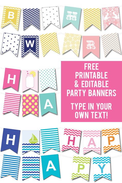 Diy Banner Template, जन्मदिन की शुभकामनाएं, Templates Birthday, Printable Banner Template, Party Banner Template, Birthday Banner Template, Banners Template, Diy Birthday Banner, Gratis Printables