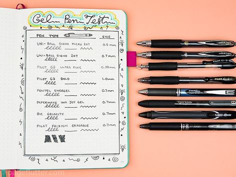 Try these gel pens for Bullet Journaling, Note taking, doodling, and Sketchnotes! Best Note Taking Pens, Pens For Bullet Journaling, Art Supplies List, Pentel Energel, School Pens, Study Stationery, Best Pens, Writing Pens, Writing Tools