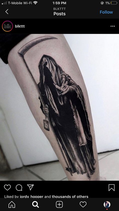 Satanic Tattoos, Grim Reaper Tattoo, Reaper Tattoo, Forarm Tattoos, Forearm Tattoo Design, Creepy Tattoos, Spooky Tattoos, Black Tattoo, Badass Tattoos