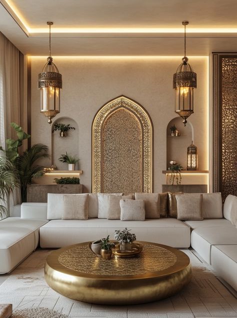 Marrakech Interior Design, Arabic Style Living Room, Modern Arabic Interior, Arabic Living Room, Arabic Interior Design, Islamic Interior Design, Arabic Decor, Moroccan Furniture, تصميم داخلي فاخر