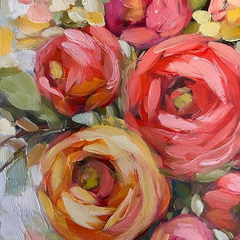 Andrea Lavery, Art Floral, Brown Orange, Big Canvas Art, Floral Painting, Painting Inspiration, Painting Frames, Floral Art, Canvas Artwork