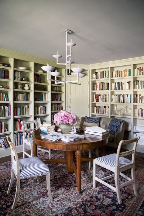 Turn Your Dining Room Into a Library | Apartment Therapy Nj House, Dining Room Library, Dining Room Remodel, Library Table, Library Room, Room Library, Up House, Dining Lighting, Dining Room Office