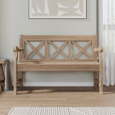 This versatile bench offers ample seating for you and your guests, allowing everyone to relax and enjoy the surroundings. Crafted with durability in mind, our Long Bench is made from high-quality materials that are built to last. Whether you place it in your living room, garden, patio, or balcony, this bench will effortlessly blend into any setting, adding a touch of elegance and functionality. Not only does our Long Bench provide comfortable seating, but it also offers a stylish and modern look Modern Farmhouse Bench Entryway, Front Porch Bench Decor, Dining Bench With Backrest, Retro Bench, Front Porch Bench, Creative Beds, Porch Bench, Bench Seats, Solid Wood Benches