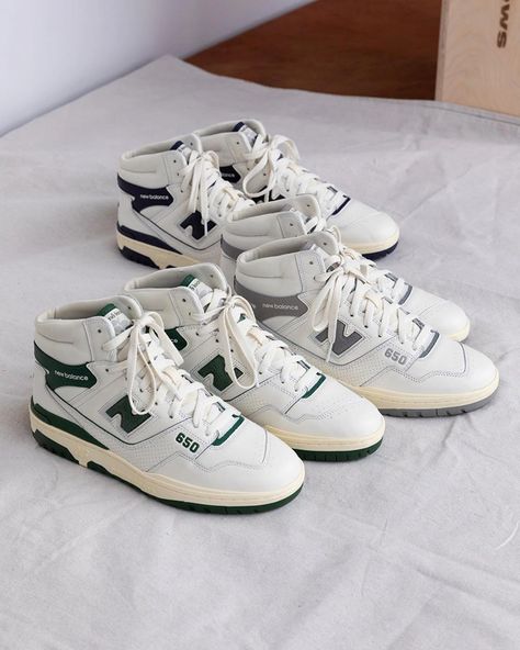 New Balance High Tops, Aime Leon Dore New Balance, New Balance 650, Teddy Santis, Nike High Tops, Aime Leon Dore, Shoe Wishlist, Sneakers Mode, Shoe Inspo