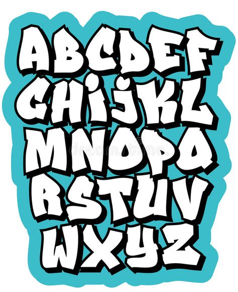 Cartoon comic graffiti doodle font alphabet. Vector stock illustration Letras Comic, Comic Graffiti, Free Graffiti Fonts, Cool Fonts Alphabet, Comic Doodle, Alfabet Font, Doodle Font, Graffiti Lettering Alphabet, Graffiti Art Letters