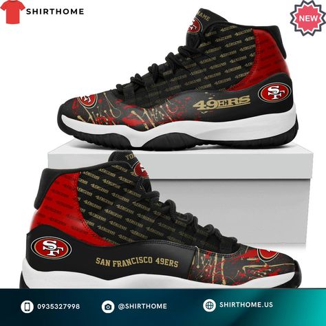 San Francisco 49Ers Custom Name Air Jd 11 Sneakers Shoes 148 For Football Fans NFL x Shirthome. Discover the perfect blend of nature and style with these sneakers adorned with a vibrant dinosaur print and floral patterns. Designed for comfort and flair, they're a bold choice for the fashion-forward individual. #nfl #francisco 49ers #football fans #football #name air #football fan #san francisco #Shoes #Shirthome University Of Louisville, Carolina Gamecocks, South Carolina Gamecocks, Louisville Cardinals, Florida State University, Florida State Seminoles, Alabama Crimson, Jordan 11, Crimson Tide