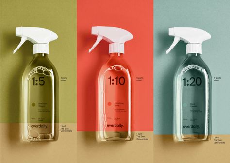 Cleaning Cupboard, Daily Chores, Free Mirror, Packing Design, Design System, Packaging Design Inspiration, Plastic Waste, Room Spray, Visual Communication