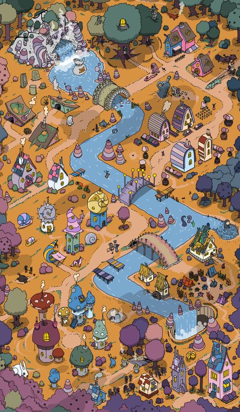 Isometric Village, Isometric Map, Game 2d, Isometric Art, Game Concept, Cartoon Games, Logo Food, Wallpaper Ideas, Graphic Illustration