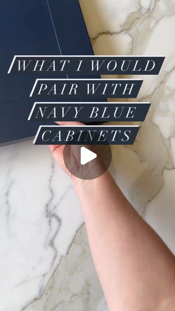 Amy Sadler | Paint Color Consultant and Faux Finisher on Instagram: "Navy Blue Cabinets?   Part 2   Don’t be afraid to try it on your kitchen cabinets but if you want to test the waters start in a bathroom or a laundry room first!   First, save this and follow me for more paint color inspiration!   Here are some beautiful @benjaminmoore shades that complement navy blue in a fun, colorful way!   Here’s your palette pairing guide:   Natural Wicker, this soft, Sandy Hue is the perfect counterbalance to the deep tones of the navy blue. Natural wicker brings a light, airy feel to your kitchen or bathroom, creating a serene and balanced atmosphere. That’s both inviting and stylish.  This would also make a beautiful cabinet color!   Conch Shell, It’s a subtle peachy pink that adds a touch of warm Wall Color For Navy Cabinets, Navy Blue Kitchen Inspiration, Navy Blue Kitchen And Living Room, Paint Colors That Go With Navy Cabinets, Navy Vanity Bathroom Ideas Paint, Navy Blue Vanity Bathroom Wall Color, Sage And Blue Kitchen, Blue Navy Kitchen, Blue Vanity Bathroom Paint Colors