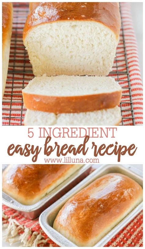 Easy White Bread Recipes For Beginners, Homage Bread, 5 Ingredient Bread, Bread Beginner, Easy Bread Recipes For Beginners, Mini Loafs, Chocolates Recipe, Heart Bread, Recipe With Honey