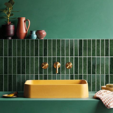 Elevate Your Decor with Timeless Elegance – Dark Green Linear Peel and Stick Backsplash Tile: A Seamless Blend of Depth and Modern Sophistication     Bring Depth and Contemporary Charm to Your Home with Dark Green Linear Peel and Stick Backsplash Tile. The rich, dark green tones create a striking contrast that enhances any space, from kitchens to bathrooms and beyond. Perfect for modern lifestyles, these tiles feature easy peel-and-stick installation, eliminating the need for grout or special tools. Transform your space with bold elegance and enjoy a hassle-free upgrade in minutes.   Feature     Green Linear Backsplash Tile  is engineered to resemble high-end tile, boasting a realistic 3D texture.   High-Quality And Durable:  Crafted with eco-friendly premium PU glue that won't emit dioxin Green Backsplash Bathroom, Kitchen Green Backsplash, Apartment Updates, Tape Wall Art, Tile Edge Trim, Green Backsplash, Silver Tile, Peel And Stick Backsplash, Laundry Room Renovation