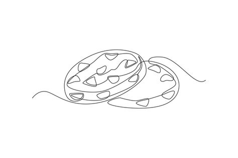 Cookie Line Art, Cookie Drawing, Single Line Drawing, One Line Drawing, Tree Saw, Single Line, Logo Banners, Cityscape Photos, Nature Backgrounds