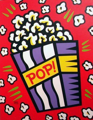 Popcorn Paint, Burton Morris, Color Wheel Design, Intermediate Art, Corn Painting, Silk Screen Art, Pop Culture Icons, Color Wheels, Bug Print