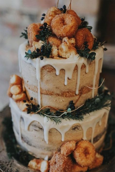 Autumn Wedding Cakes, Wedding Cake Ideas, Fall Cakes, Wedding Cake Rustic, Fall Wedding Cakes, Marble Cake, Donut Party, Fashion Cakes