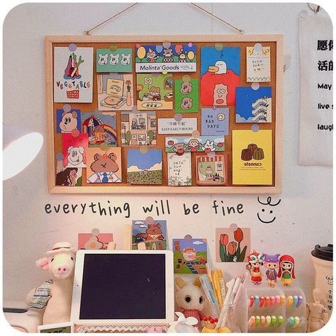 none Aesthetic Cork Board, Wall Cork Board, Corkboard Decor, Cork Board Ideas For Bedroom, Pinboard Ideas, Decorative Boards, Cork Bulletin Boards, Memo Paper, No Bad Days