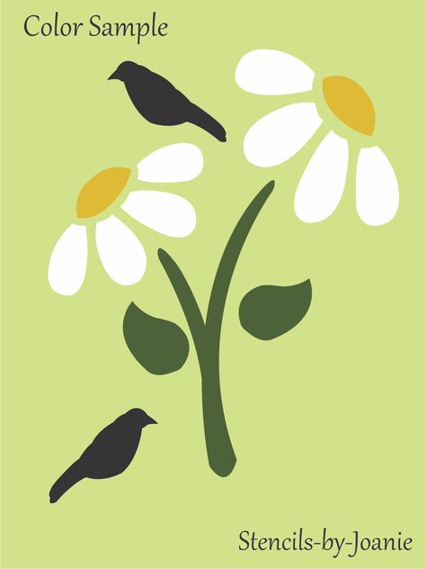 (1) New Stencil #S67B ~ 9" tall Daisy Sunshine Garden Flower design with Primitive Crows - paint your own Country Family craft signs and shelf sitter Blocks with reusable Stencils-by-Joanie Visit my store for 100's of Creative Stencils & Craft items by Joanie. I can offer you a large variety in Original Stencil Designs with popular phrases and shapes. I am committed to the very best in customer service. Shop with me - your purchase will include quality materials, professional packaging & prompt shipping of every order.  Stencils are great for decorating: popular primitive shelf sitter Blocks, Craft Signs, Furniture restoration, Wood Signs, Card making, Ornaments, Wall Decor, Photo frames, Glass, Paper Mache' Boxes, Fabric, Pillows and Scrapbooks   ABOUT THIS ITEM: (1) New Stencil, ready to Daisy Stencil Templates, Flower Stencil Patterns, Craft Signs, Country Family, Fabric Dye, Mosaic Flowers, Free Stencils, Flower Stencil, Watercolor Paintings Easy