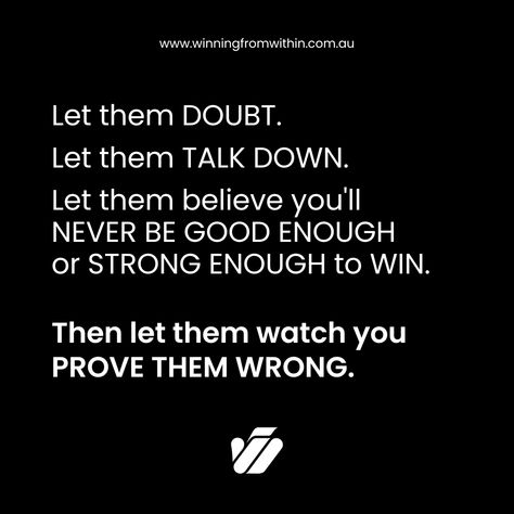 Doubters Quotes, Wrestling Quotes Motivational, Performance Quote, Doubt Quotes, Let Them Talk, Winning Quotes, Quotes About Haters, Athlete Quotes, Motivation Quote