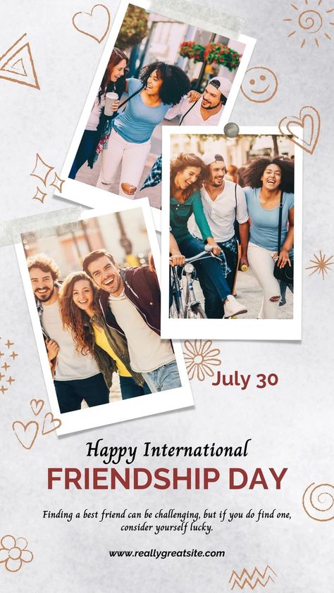 Templates Friendship Day Collage, Friendship Day Templates, Friendship Day Story, International Friendship Day, Font Combos, Create Your Story, Story Setting, Friendship Day, Instagram Story Template