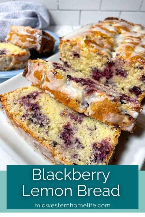 Lemon Blackberry Recipes, Blackberry And Lemon Recipes, Blackberry Lemon Loaf, Blackberry Quick Bread, Blackberry Lemon Bread, Blackberry Bread Easy, Lemon Blackberry Dessert, Blackberry Recipes Easy Simple, Blackberry Bread Recipe