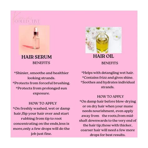 What's the Difference Between Hair Serum& Hair Oil. Using both hair serum and hair oil together can give your hair the ultimate boost. But it's also important to know the difference between them due to hair differences,Imagine: a scalp that's nourished, strands that are strong, and hair that's healthy, shiny, and frizz-free. It's like having a salon-quality blowout every day! Ready to give it a try? Tag a friend who needs to know about this haircare hack. #hairserum #hairoil #shinyhair #be... Light Hair Oil, Serum Hair, Serum Benefits, Hair Oils, Hair Flip, Frizz Free, Hair Serum, Carrier Oils, Shiny Hair