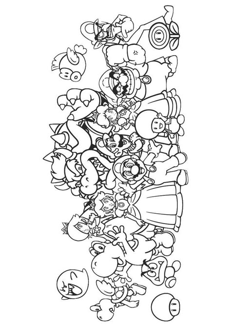 Super Mario Coloring Pages Free, Mario Colouring, Coloring Pages Mario, Yoshi Coloring Pages, Mario Bros Coloring Pages, Mandala Disney, Mario Coloring, Pikachu Tattoo, Super Mario Coloring Pages