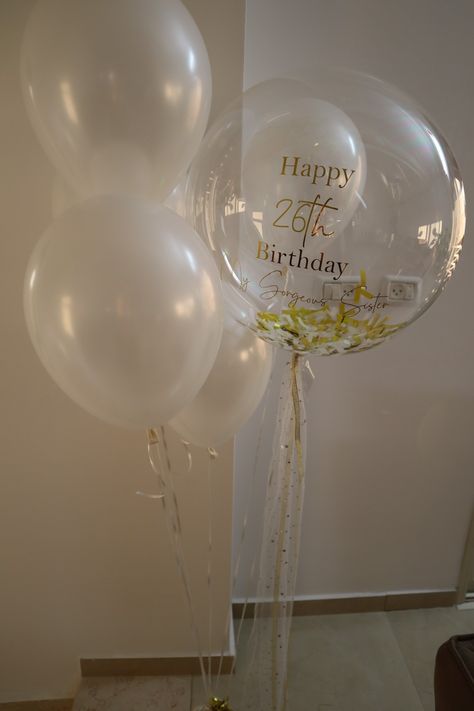 Bee Balloons, Birthday Aesthetics, Sister Happy Birthday, Idea Photoshoot, Bobo Balloons, Happy 26th Birthday, Balloons Design, Hbd To Me, Aquarius Birthday